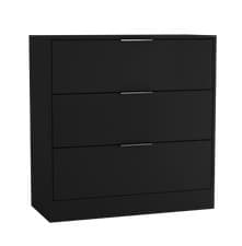 Image of 60/80cm Chest of 3 Drawers Compact Storage Bedside Cabinet Bedroom Furniture