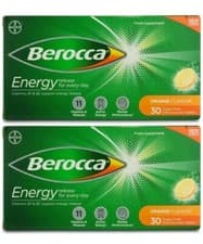 Image of Berocca Orange Effervescent 30 Tablets X 2, 60 Tablets Total