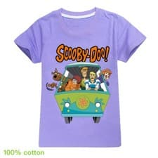 Image of Hot Boys Girls 100% Cotton SCOOBY-DOO T-Shirt Kids Casual Short Sleeve Tee Tops