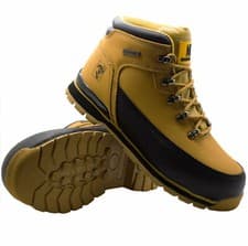 Image of MENS MAXSTEEL LEATHER SAFETY WORK BOOTS STEEL TOE CAP ANKLE HIKER SHOES SIZE