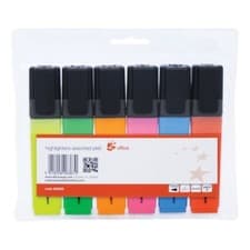 Image of 5 Star Highlighters Assorted Pk6
