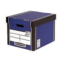 Image of Fellowes Bankers Box Premium Presto Storage Box Blue/White (Pack of 10) 7260603