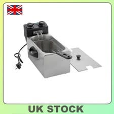 Image of 3L Stainless Steel Deep Fryer with Adjustable Temperature & Timer - 2000W