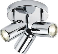 Image of 230V IP44 GU10 Triple Spotlight Chrome