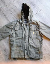 Image of Carhartt 103286 Men’s Duck Canvas Loose Fit Sherpa Lined Bartlett Jacket - S