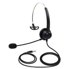 Image of 3.5mm Wired Computer Headset With Microphone Universal Office Call Center Singl-
