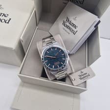 Image of NEW Vivienne Westwood VV257TLSL Eltham Luxury Silver Watch With Gift Box & Tags!