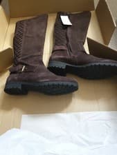 Image of Hotter Women's Brown Suede Sandringham High Boots - UK Size 7 RRP £129