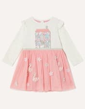 Image of Monsoon Baby GRETEL DISCO HOUSE Dress - PINK Size 12-18 MONTHS