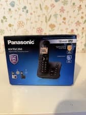 Image of Panasonic KX-TGC260 Digital Cordless Answering System silver phone x base new