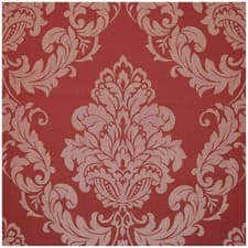 Image of Gothica Damask Wallpaper Red Gold Textured Paste The Wall Vinyl Classic Ornate