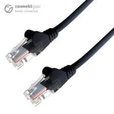 Image of 7m RJ45 CAT6 UTP Stranded Flush Moulded LS0H Network Cable - 24AWG - Black