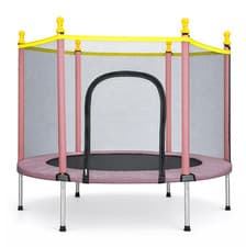 Image of 5FT Kid Trampoline With Safety Net Enclosure Children Outdoor Garden Fun Toy