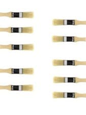 Image of 12mm Disposable Paint Brushes | High-Quality Bristle & Wooden Handle-10 Pack