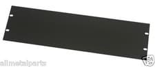 Image of 3U 19 inch Steel Flat  Blank Network Rack Panel Plate Black Coated Finish