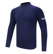 Image of Castore Seamless 1/4 Zip Midlayer - Mens - Navy Blue - Medium