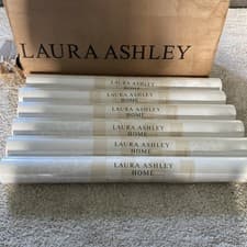 Image of Laura Ashley x 6 Isodore Cotton White Sealed Wallpaper Same Batch . New