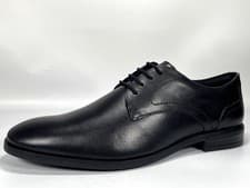 Image of Clarks Brandon Lace Men's Black Leather Derby Shoes Size 8G Brand New RRP £85