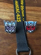 Image of Transformers Autobots & Decepticon Logo Enamel Pin Badge Set Fun Cute Gift Idea