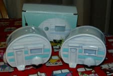 Image of Puckator Salt & Pepper Set~Caravan, Ceramic : New Boxed : Novelty set