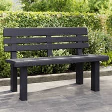 Image of Garden Bench Anthracite 110x52x71 cm Polypropylene