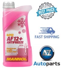 Image of Mannol AF12+ Red Antifreeze/Coolant -40°C Ready Mixed Longlife 4012 1L