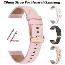Image of 20mm Quick Release Leather Strap Smart Watch Band Bracelet Wristband Watchband