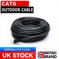 Image of CAT6 OUTDOOR ETHERNET CABLE 250MHZ SUPER FAST EXTERNAL WATERPROOF LEAD LOT