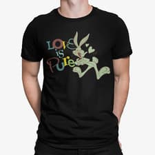 Image of Looney Tunes Bugs Bunny Retro Love Pure Classic Cartoon Official Men's T-Shirt