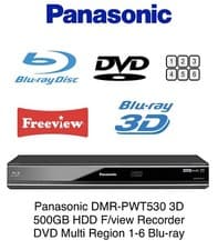 Image of Panasonic DMR-PWT530 Blu-ray HDD Recorder Freeview DVD MR  1-6 WARRANTY RR