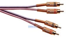 Image of PREMIUM Twin 2x RCA Phono Male Plug to Plug Lead 0.5m to 5m Audio Speaker Cable
