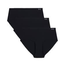 Image of Under Armour Women's 3-Pack Pure Stretch No Show Hipster Underwear – M, Black 