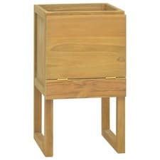 Image of Bathroom Cabinet Washroom Sink Unit Basin Cupboard Solid Wood Teak vidaXL