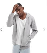 Image of NEW ONLY & SONS ZIP THROUGH HOODY HOODIE IN LIGHT GREY MARL SIZE MEDIUM FREE P&P