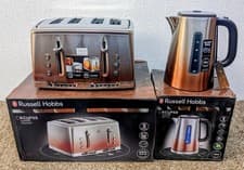 Image of Russell Hobbs Eclipse Set Kettle 25113 & 4 Slice Toaster 25143 - Copper Sunset