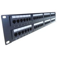 Image of Connekt Gear 48 Port Patch Panel Cat5e IDC Punch Down 19 inch 90-0070