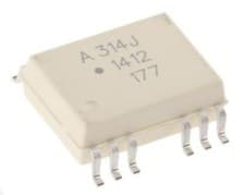 Image of 1 x 1 x Broadcom HCPL-314J-000E DC Input Transistor Output Dual Optocoupler, Sur