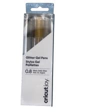 Image of Cricut Joy Glitter Gel Pen Set Black, Gold & Silver 0.8