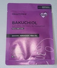 Image of BEAUTYPro Bakuchiol Natural Retinol Alternative Facial Sheet Mask BNIP Freepost 