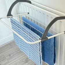 Image of Radiator Airer, 6 bar, stainles steel, adjustable, ideal for small garments