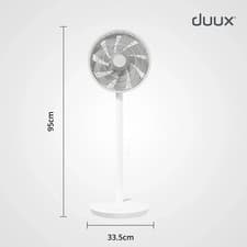 Image of Duux Whisper Essence Standing Fan Cooling 7 Speed Quiet Fan White DXCF60UK boxed