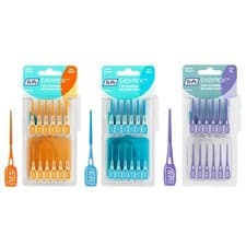 Image of TePe EasyPick Interdental Brushes Orange Blue Purple - 36 Toothpicks Per Pack