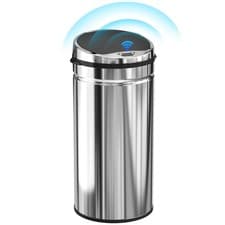Image of HOMCOM 50L Sensor Bin, Stainless Steel Kitchen Bin, Silver Tone