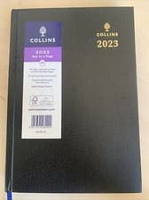Image of Collins Desk A5 Day to a Page 2023 Diary - Black