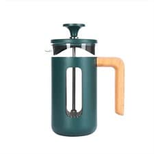 Image of La Cafetiere Pisa 3 Cup Cafetiere Green Wood Handle