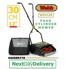 Image of new WEBB Rear Roller Push Cylinder Mower - WEH12R - 5060012808792
