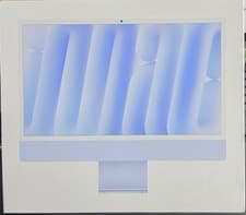 Image of Apple M4 iMac 24" Desktop 256GB SSD, 16 GB RAM, 10-CORE CPU/10-CORE GPU Blue