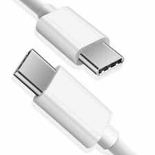 Image of USB-C to USB-C 60W Charge and Sync Cable Compatible With Galaxy 1 Meter-White