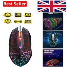 Image of Optical Gaming Mouse with 2400 DPI, RGB Lights & 1.4m Cable - Ultimate Control