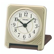 Image of Seiko Gold/Brown Folding Travel Alarm Clock
